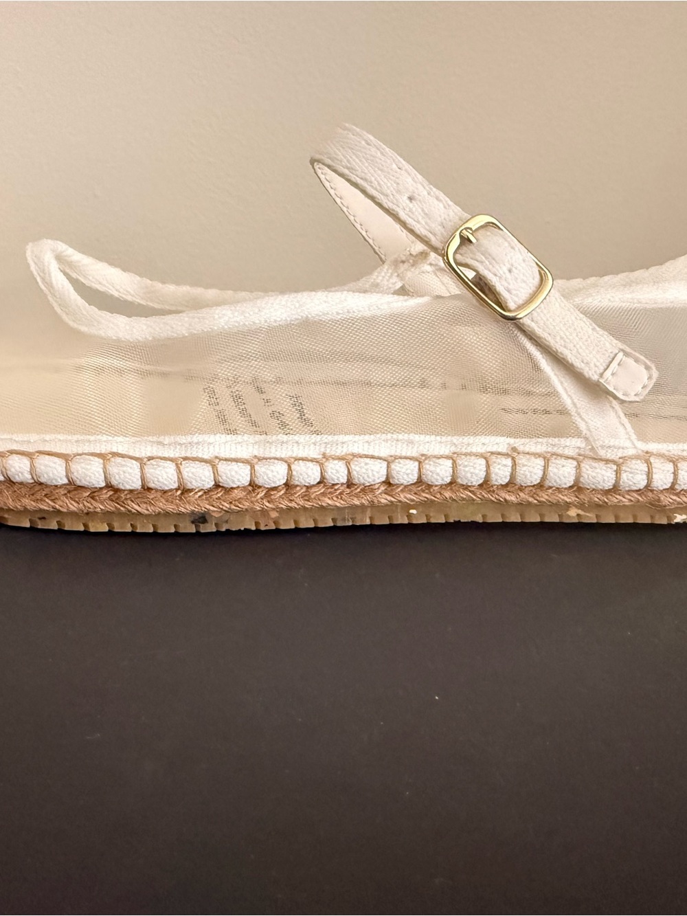 SeaVees white mesh espadrille flat - Picture 2 of 4